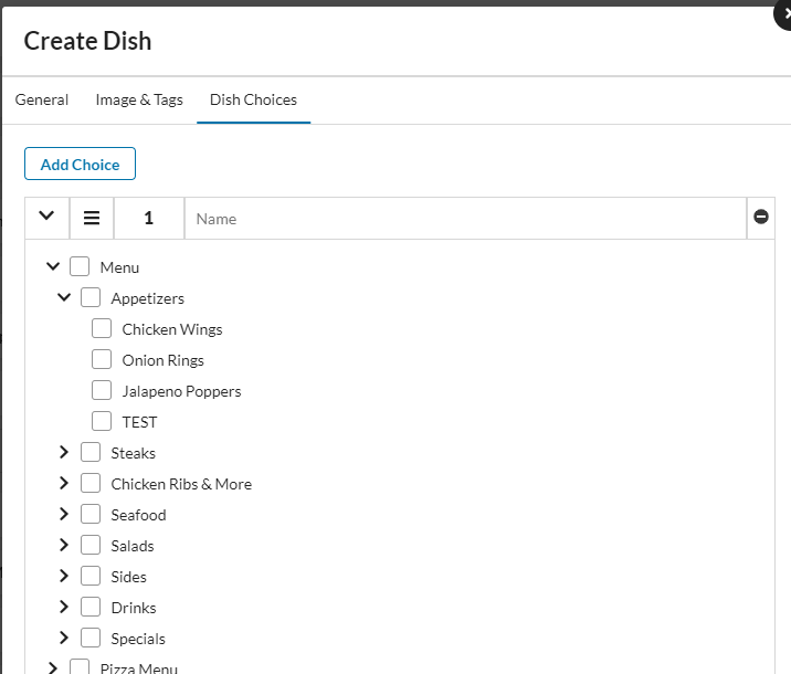 Menu Management