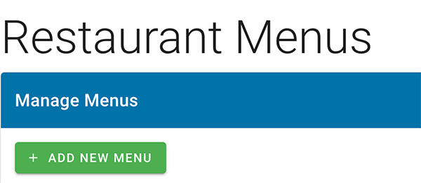Add New Menu